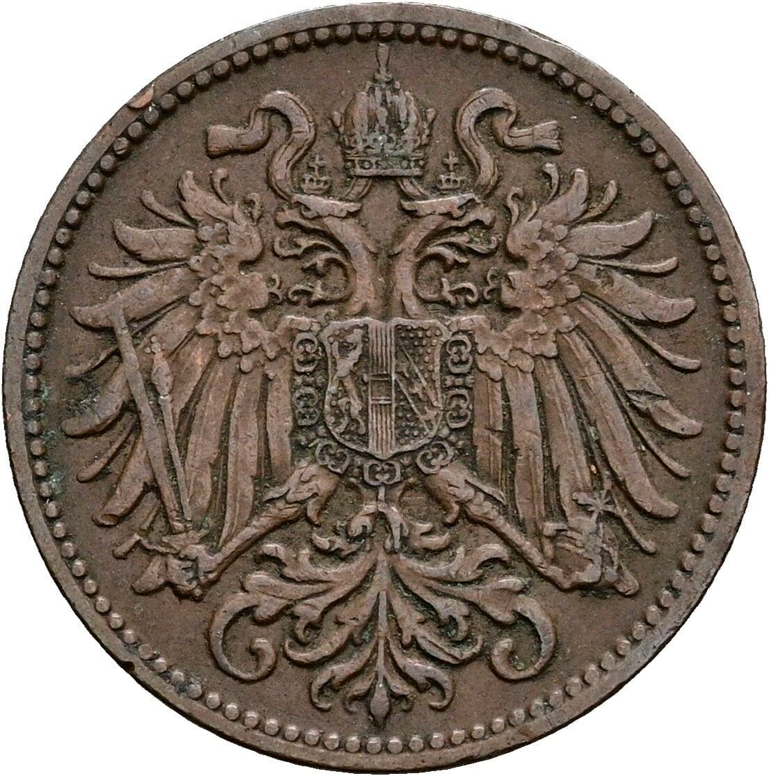 2 Heller Franz Joseph I. 1848-1916 1910 – Rückseite