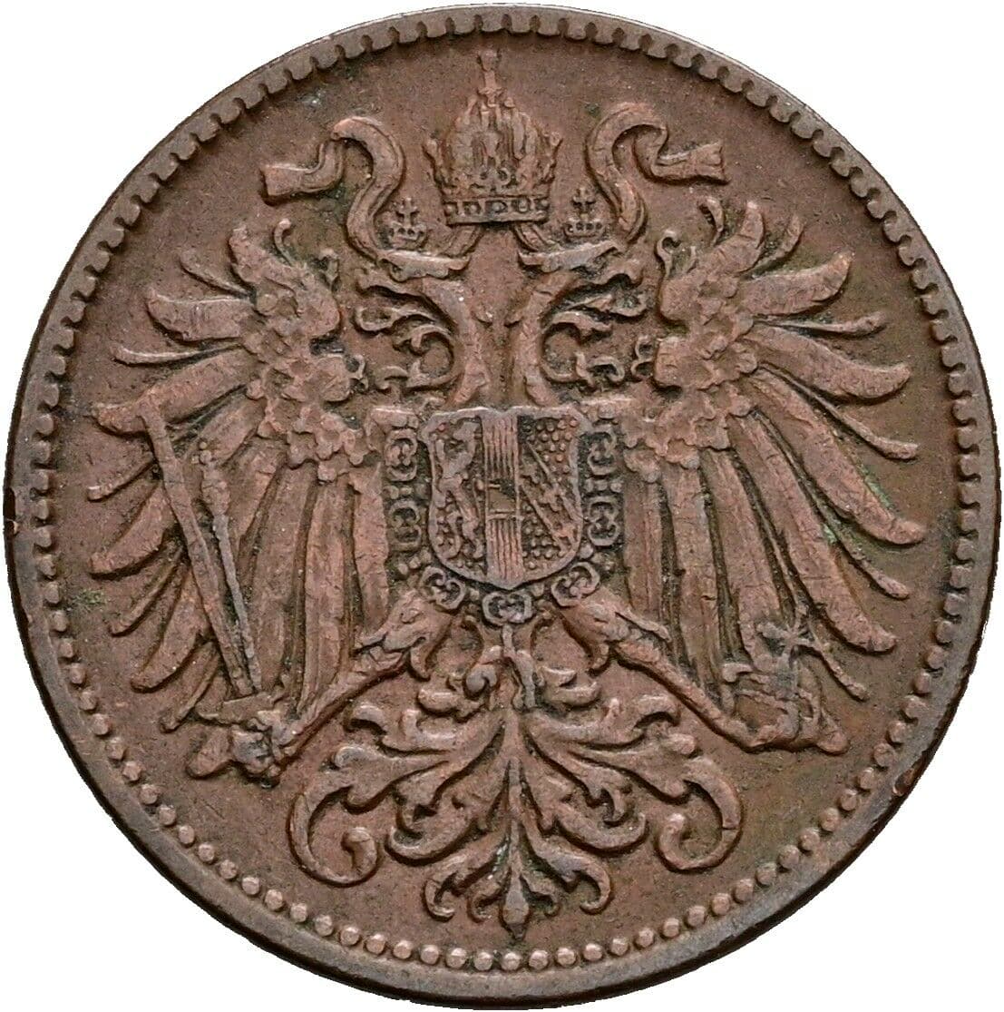 2 Heller Franz Joseph I. 1848-1916 1912 – Rückseite