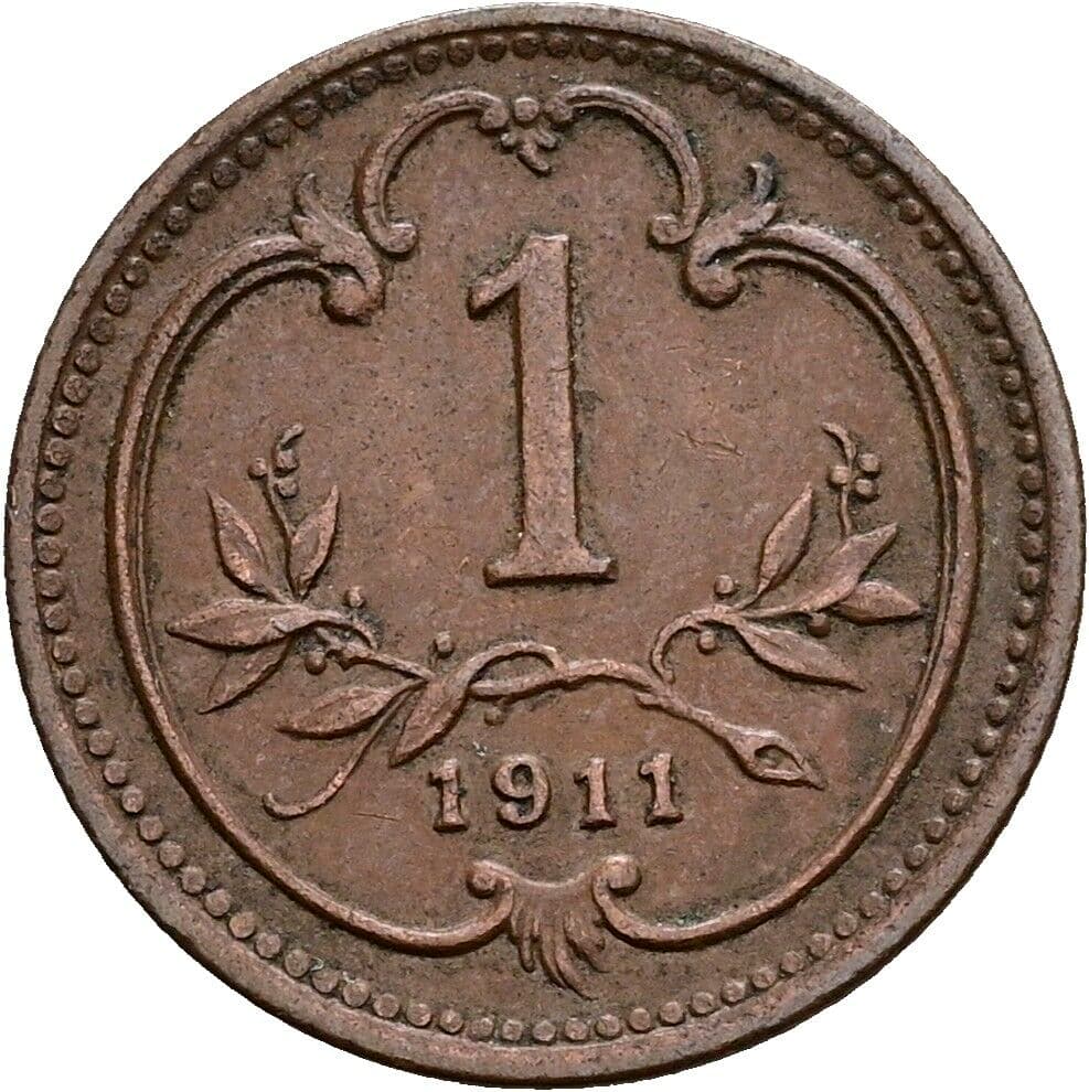 1 Heller Franz Joseph I. 1848-1916 1911 – Vorderseite