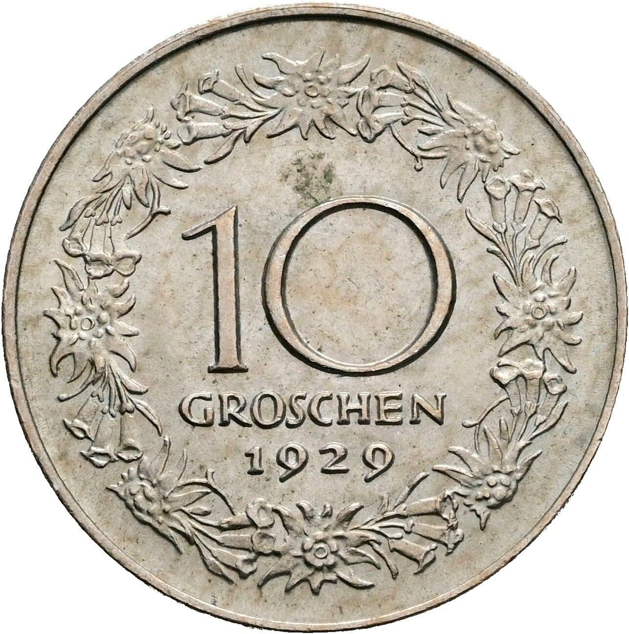 10 Groschen 1929 – Vorderseite