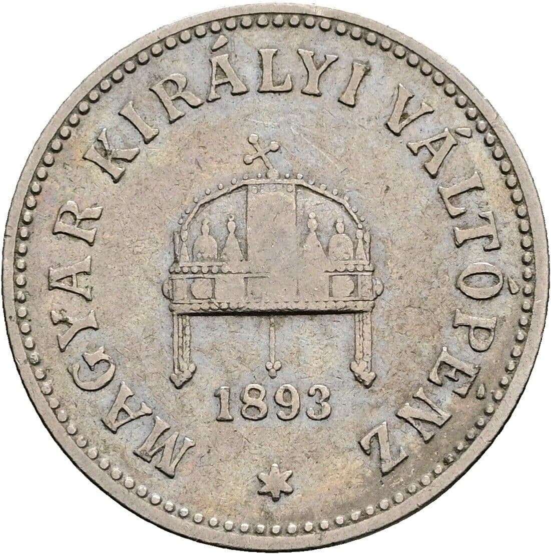 10 Filler Franz Joseph I. 1848-1916 1893 KB, Kremnitz – Rückseite