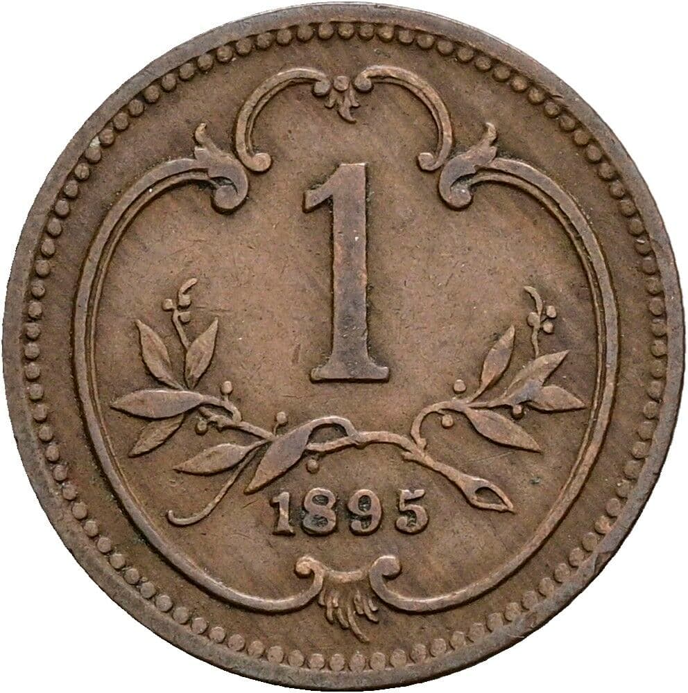 1 Heller Franz Joseph I. 1848-1916 1895 – Vorderseite