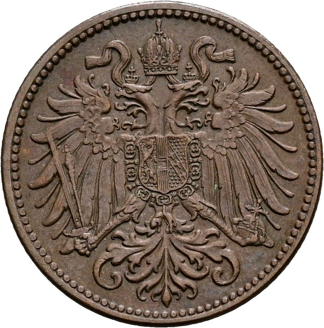 2 Heller Franz Joseph I. 1848-1916 1914 – Rückseite