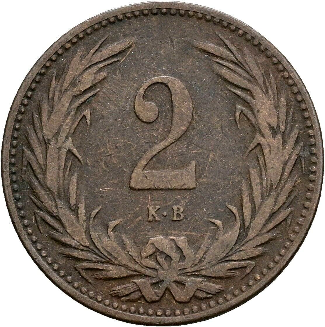2 Filler Franz Joseph I. 1848-1916 1895 KB, Kremnitz – Vorderseite