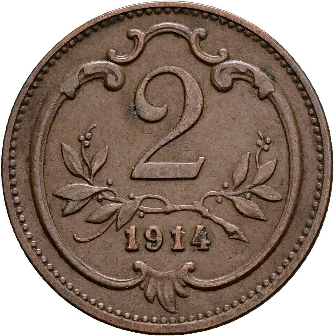 2 Heller Franz Joseph I. 1848-1916 1914 – Vorderseite