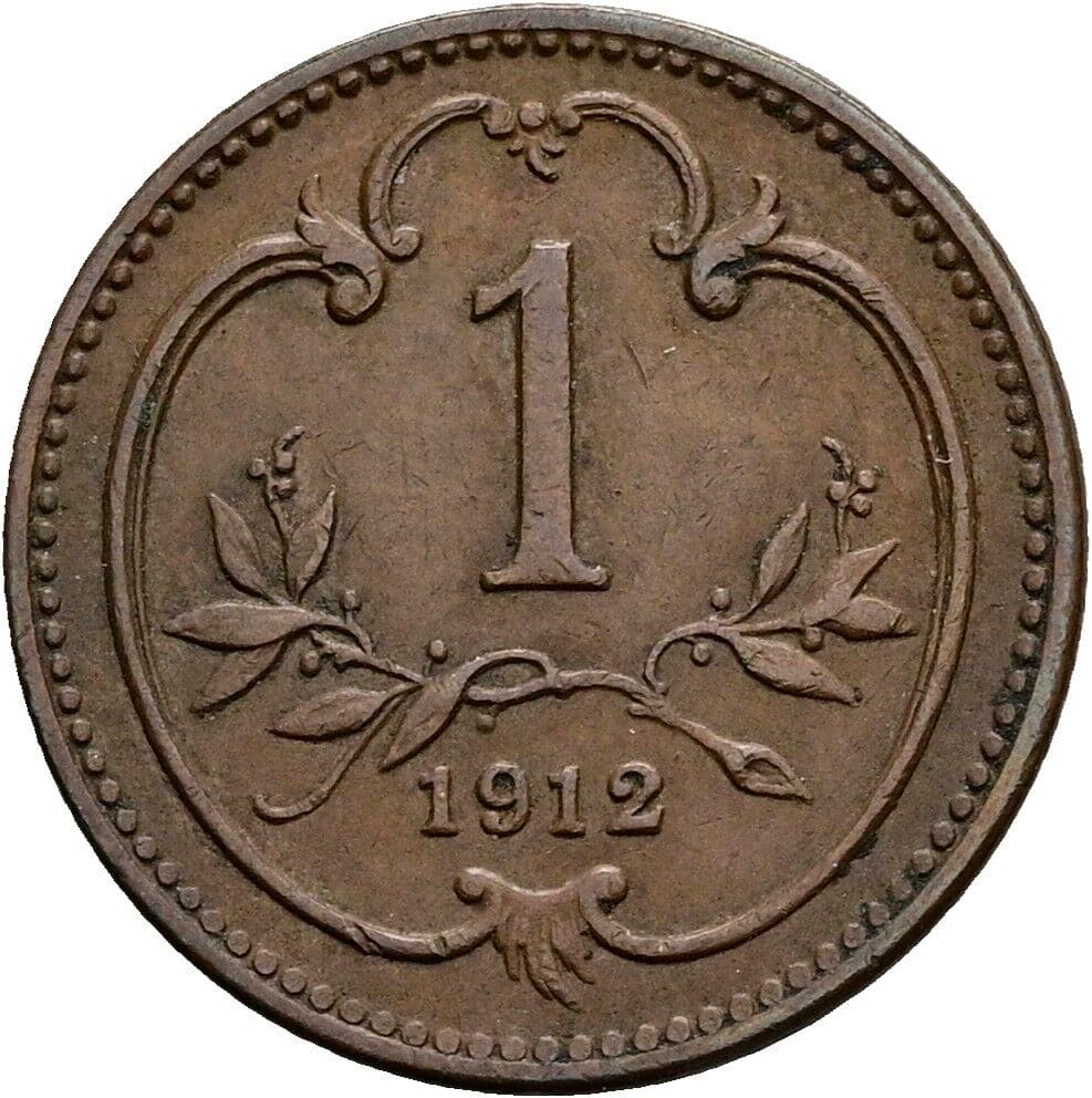 1 Heller Franz Joseph I. 1848-1916 1912 – Vorderseite