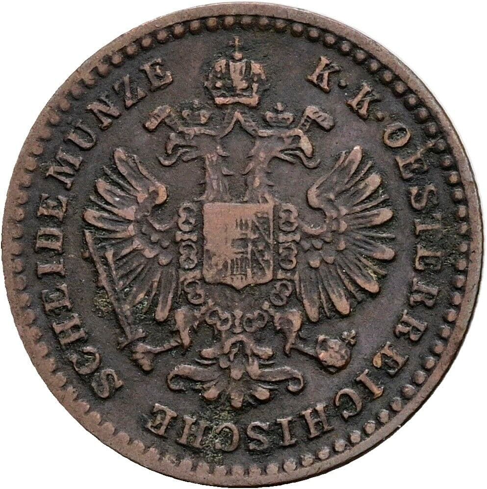 5/10 Kreuzer Franz Joseph I. 1848-1916 1860 A, Wien – Rückseite