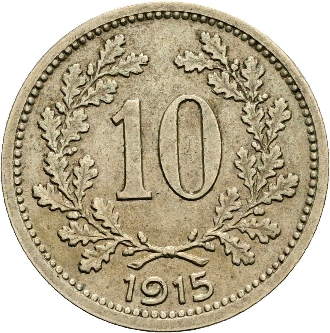 10 Heller Franz Joseph I. 1848-1916 1915 – Vorderseite