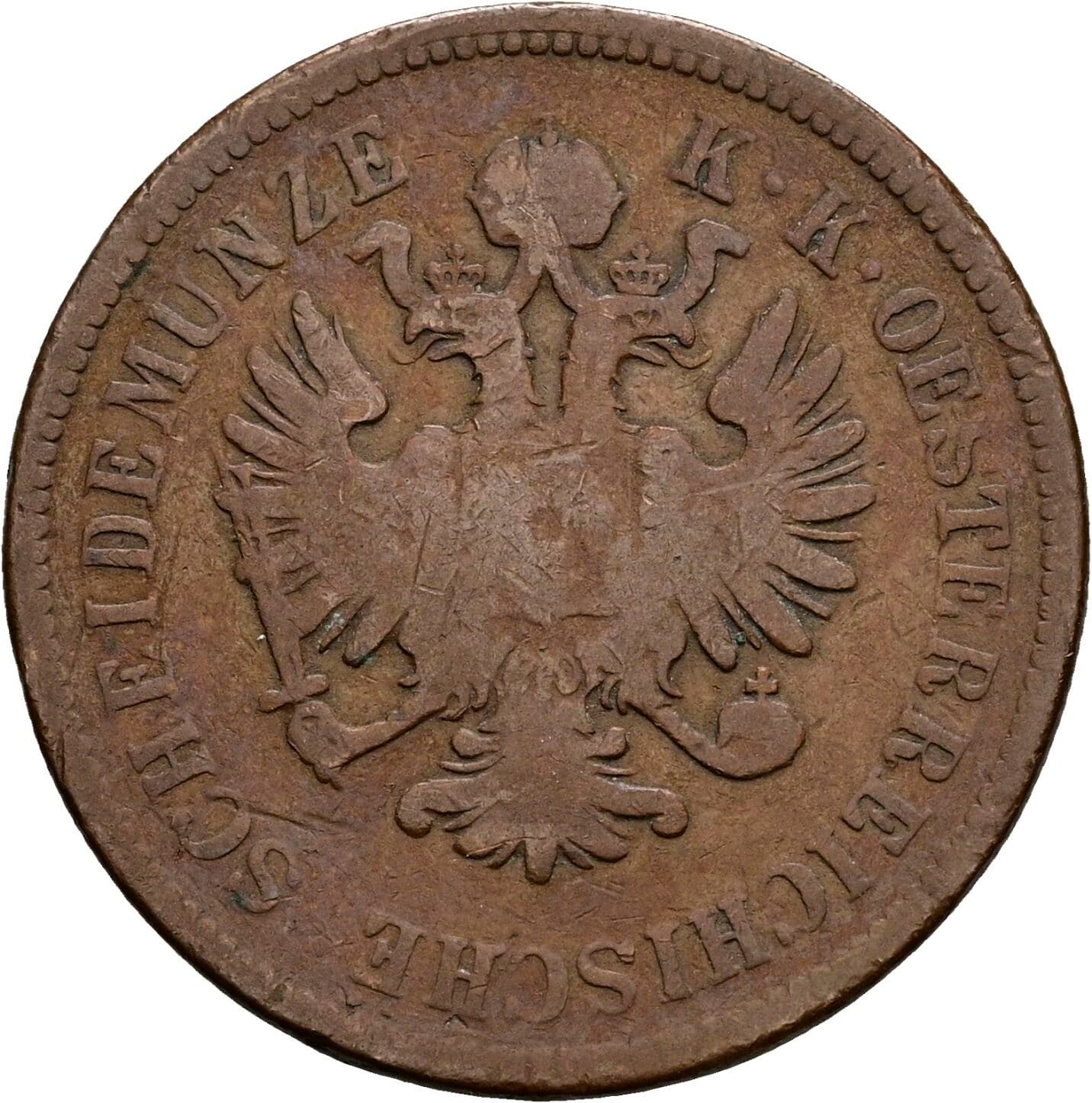 4 Kreuzer Franz Joseph I. 1848-1916 1861 B, Kremnitz – Rückseite