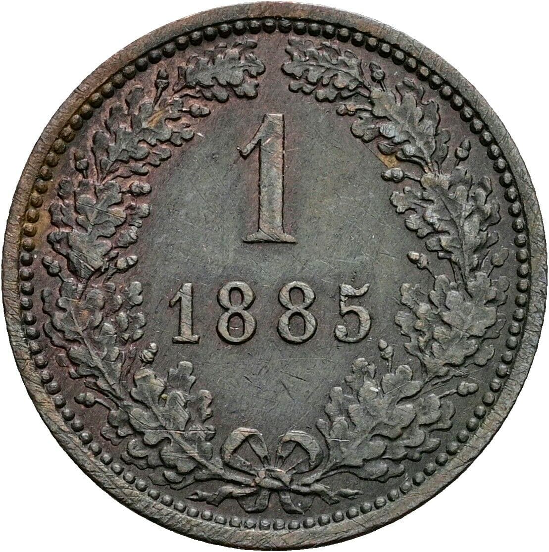 1 Kreuzer Franz Joseph I. 1848-1916 1885 – Vorderseite