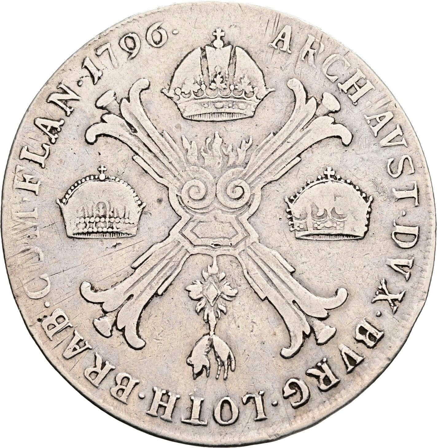 Kronentaler Franz II. (I). 1792-1835 1796 C, Prag – Rückseite
