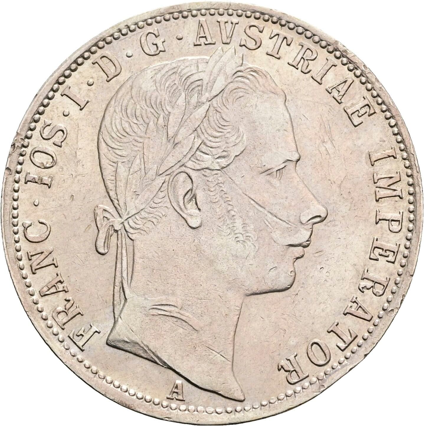 1 Gulden Franz Joseph I. 1848-1916 1861 A, Wien – Vorderseite