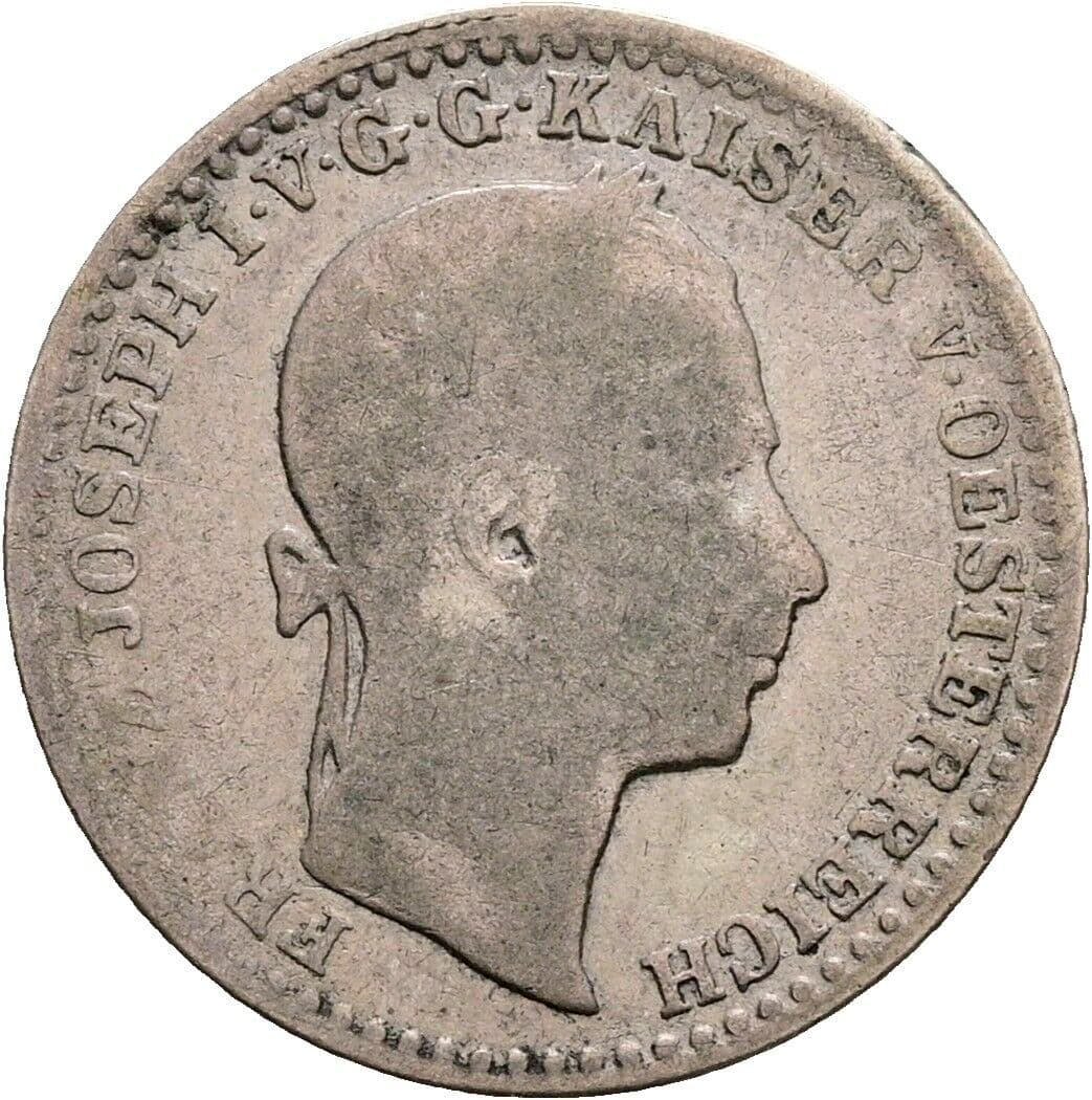 10 Kreuzer Franz Joseph I. 1848-1916 1860 V, Venedig – Vorderseite