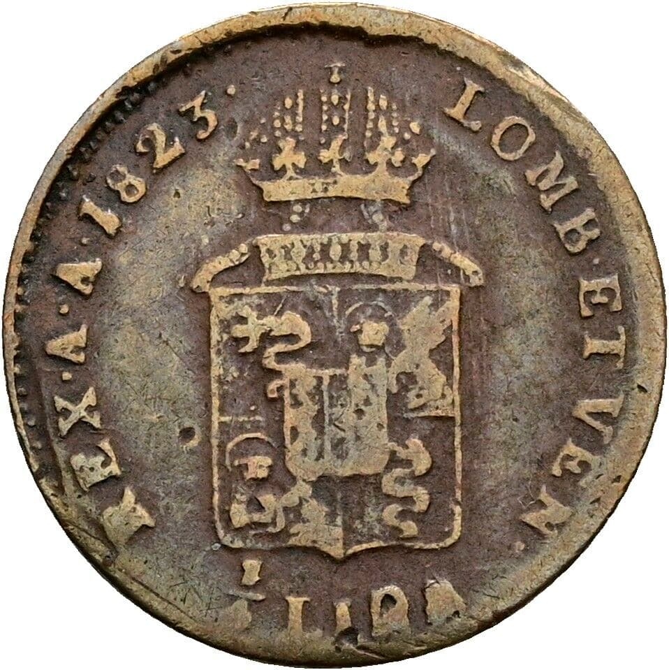 1/4 Lira Franz II.(I.) 1792-1835 1823 V, Venedig – Rückseite