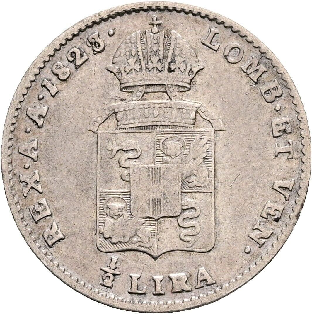1/2 Lira Franz II.(I.) 1792-1835 1823 M – Rückseite