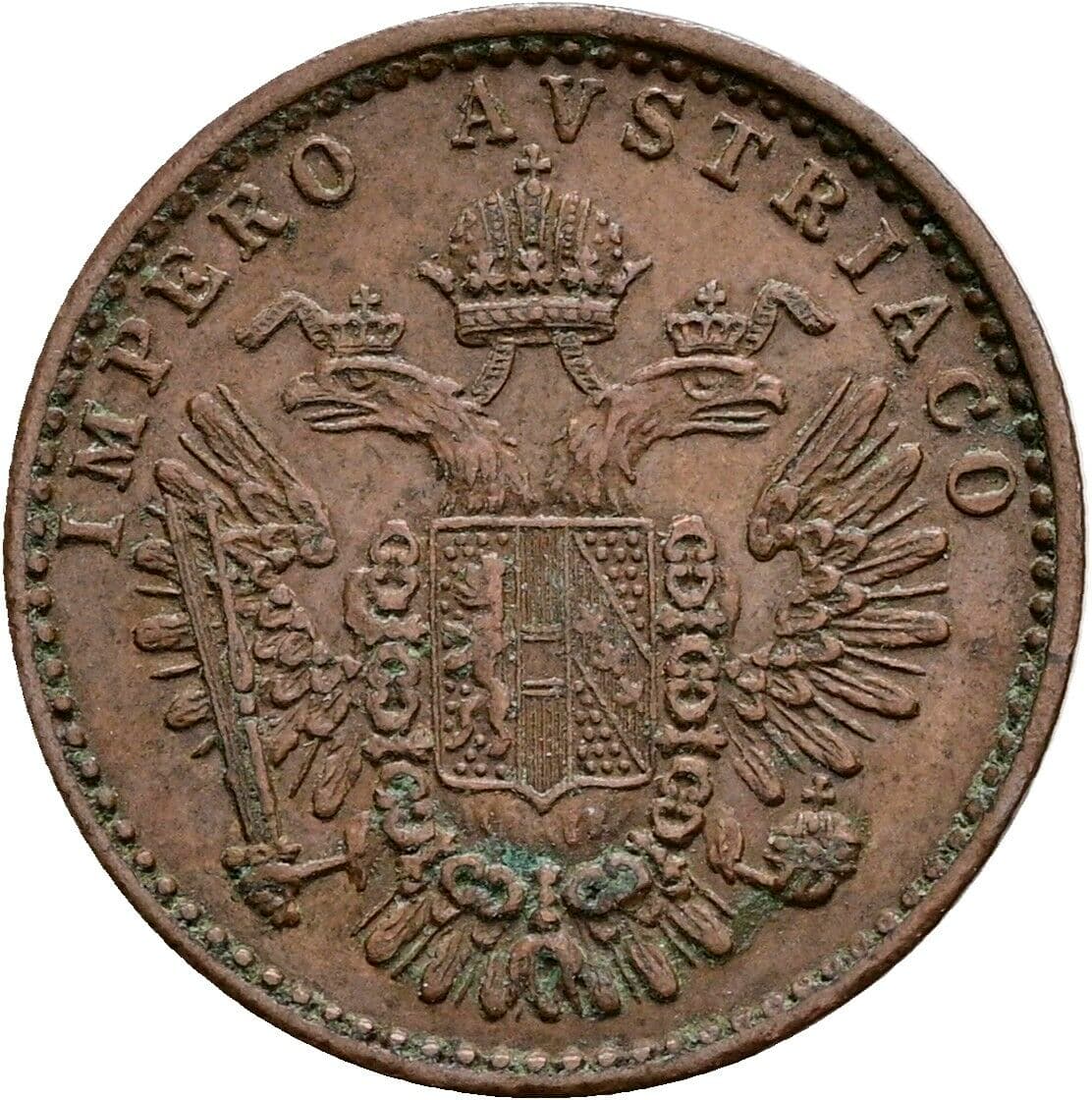 3 Centesimi Franz Joseph I. 1848-1916 1852 M, Mailand – Rückseite