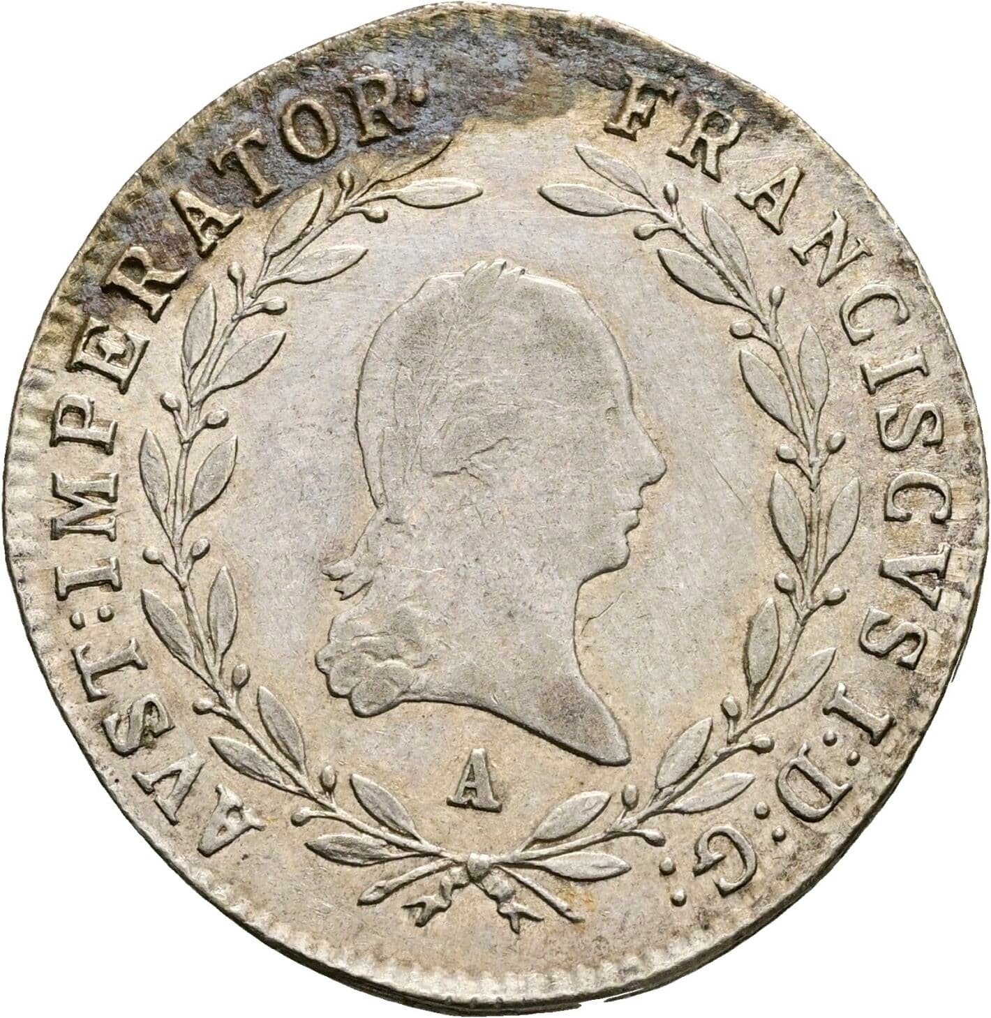 20 Kreuzer Franz II. (I). 1792-1835 1815 A, Wien – Vorderseite