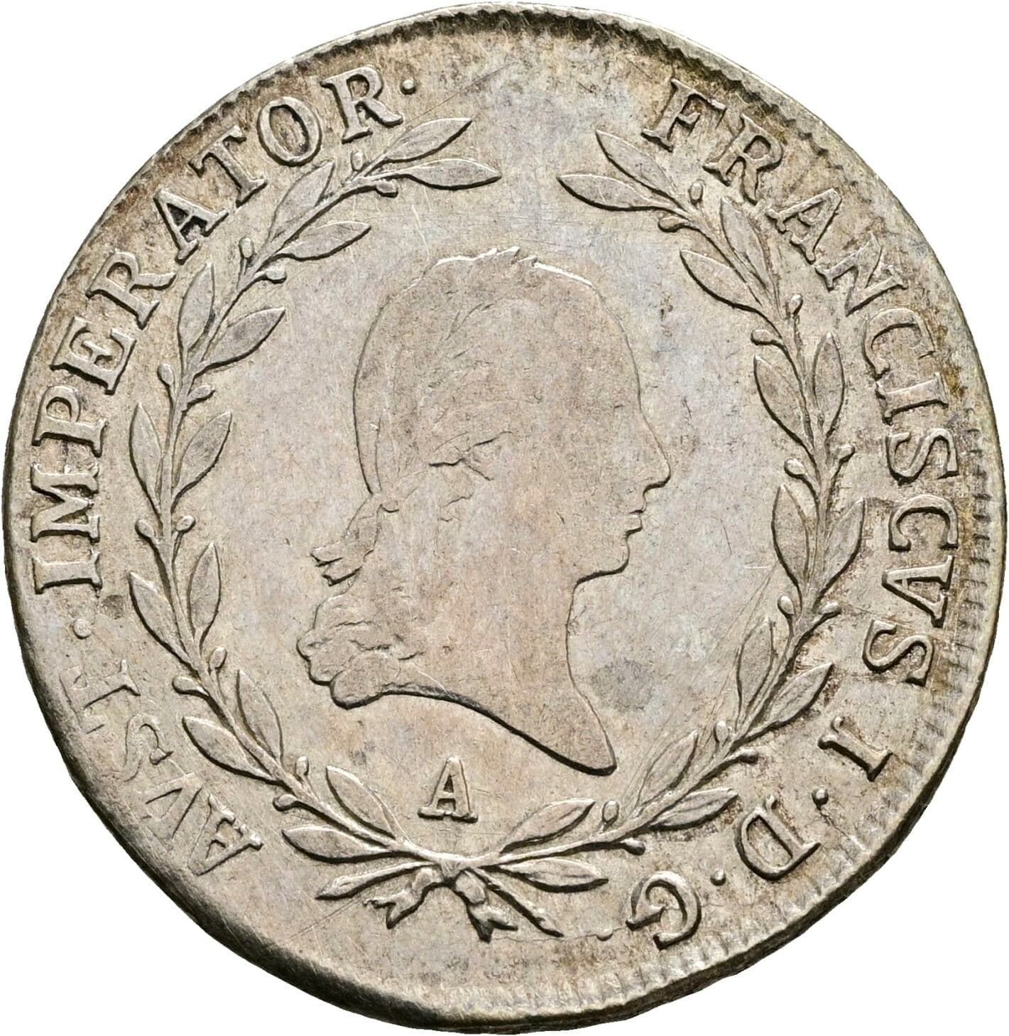 20 Kreuzer Franz II.(I.) 1792-1835 1808 A, Wien – Vorderseite