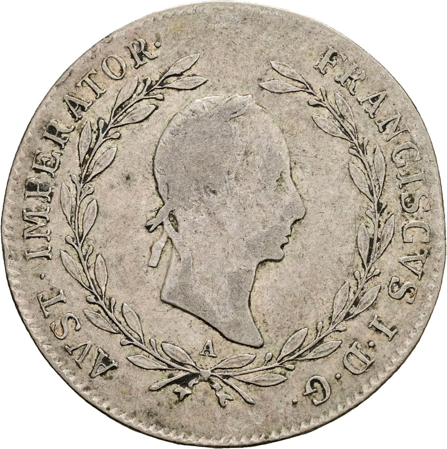 20 Kreuzer Franz II.(I.) 1792-1835 1829 A, Wien – Vorderseite