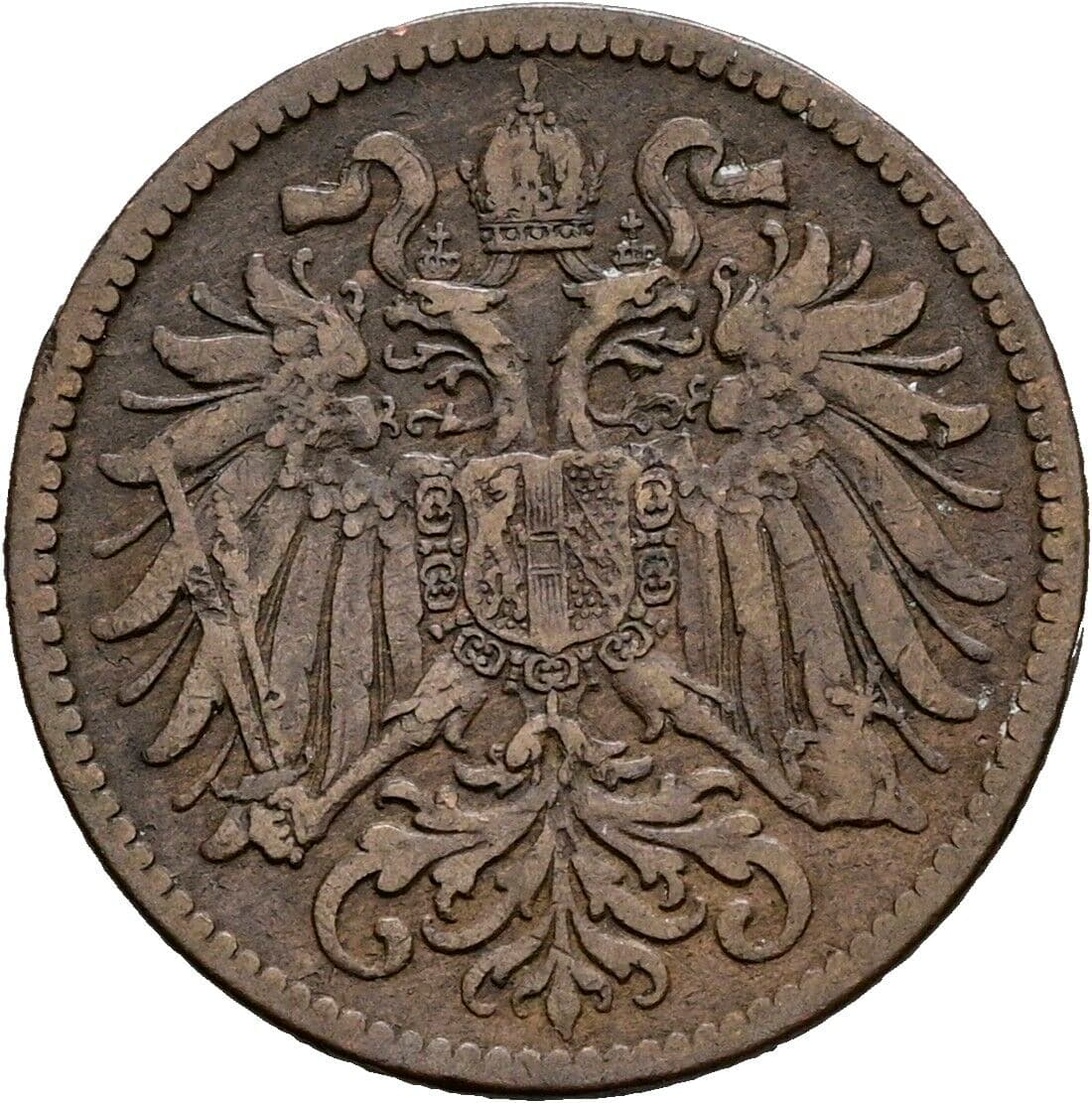 2 Heller Franz Joseph I. 1848-1916 1897 – Rückseite