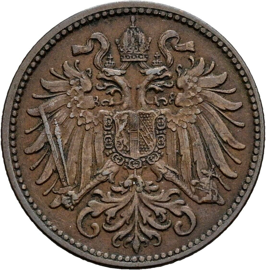 2 Heller Franz Joseph I. 1848-1916 1897 – Rückseite