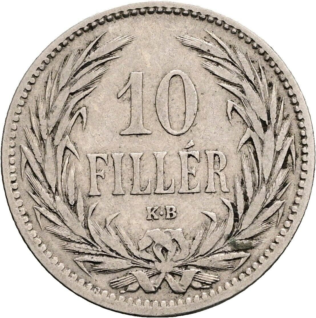 10 Filler Franz Joseph I. 1848-1916 1894 KB, Kremnitz – Vorderseite