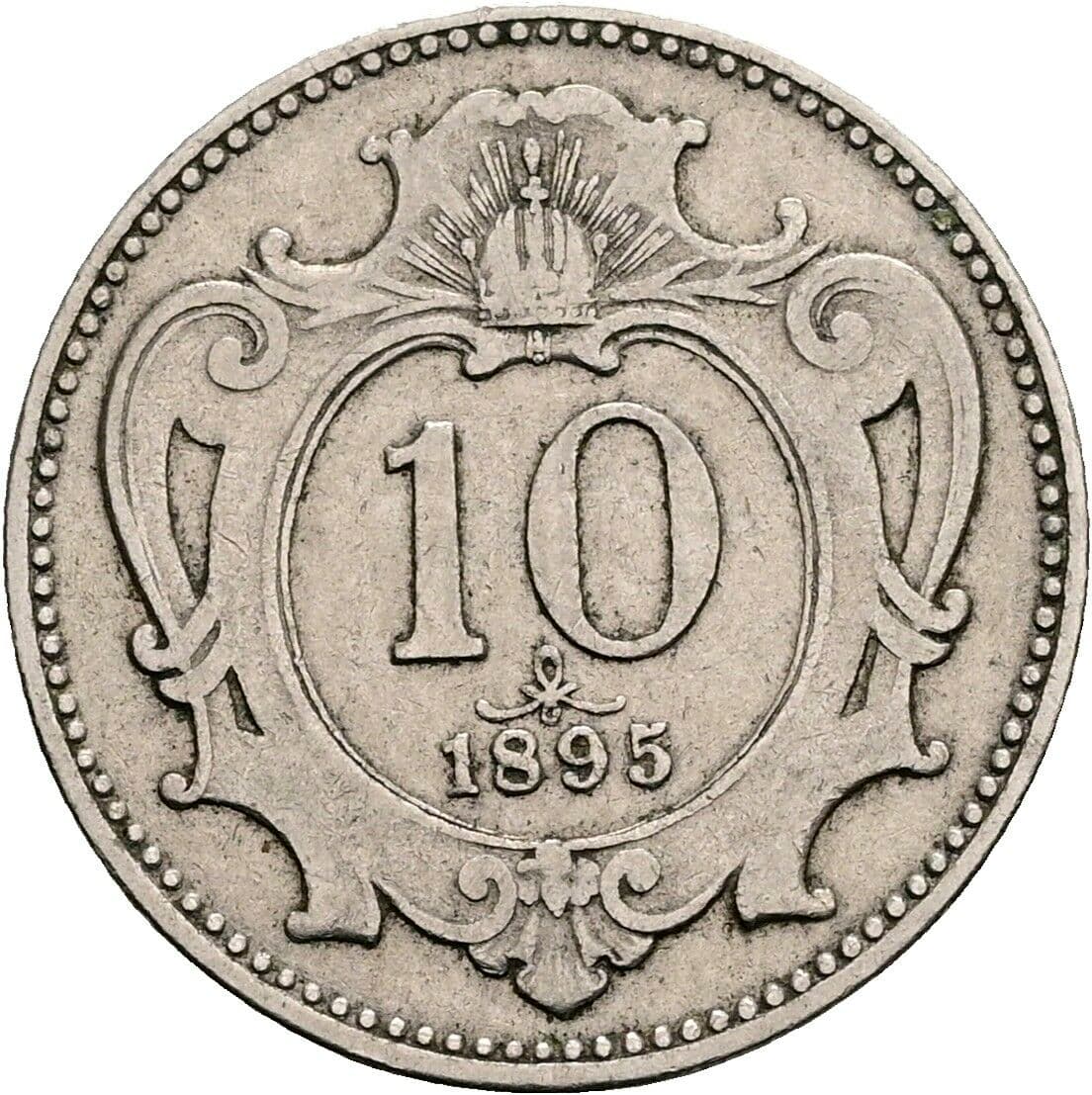 10 Heller Franz Joseph I. 1848-1916 1895 – Vorderseite