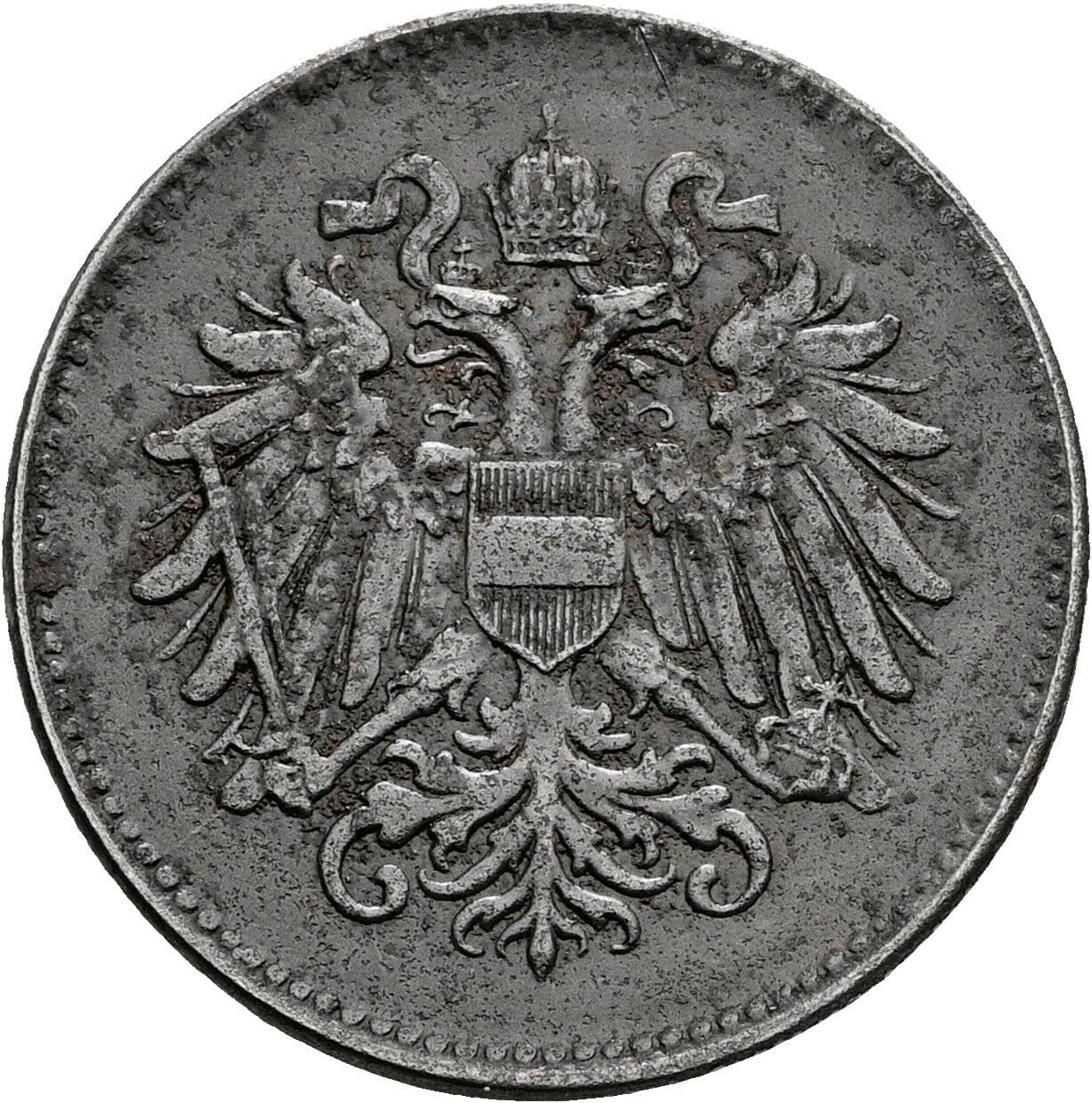 20 Heller Karl I., 1916-1918 1918 – Rückseite