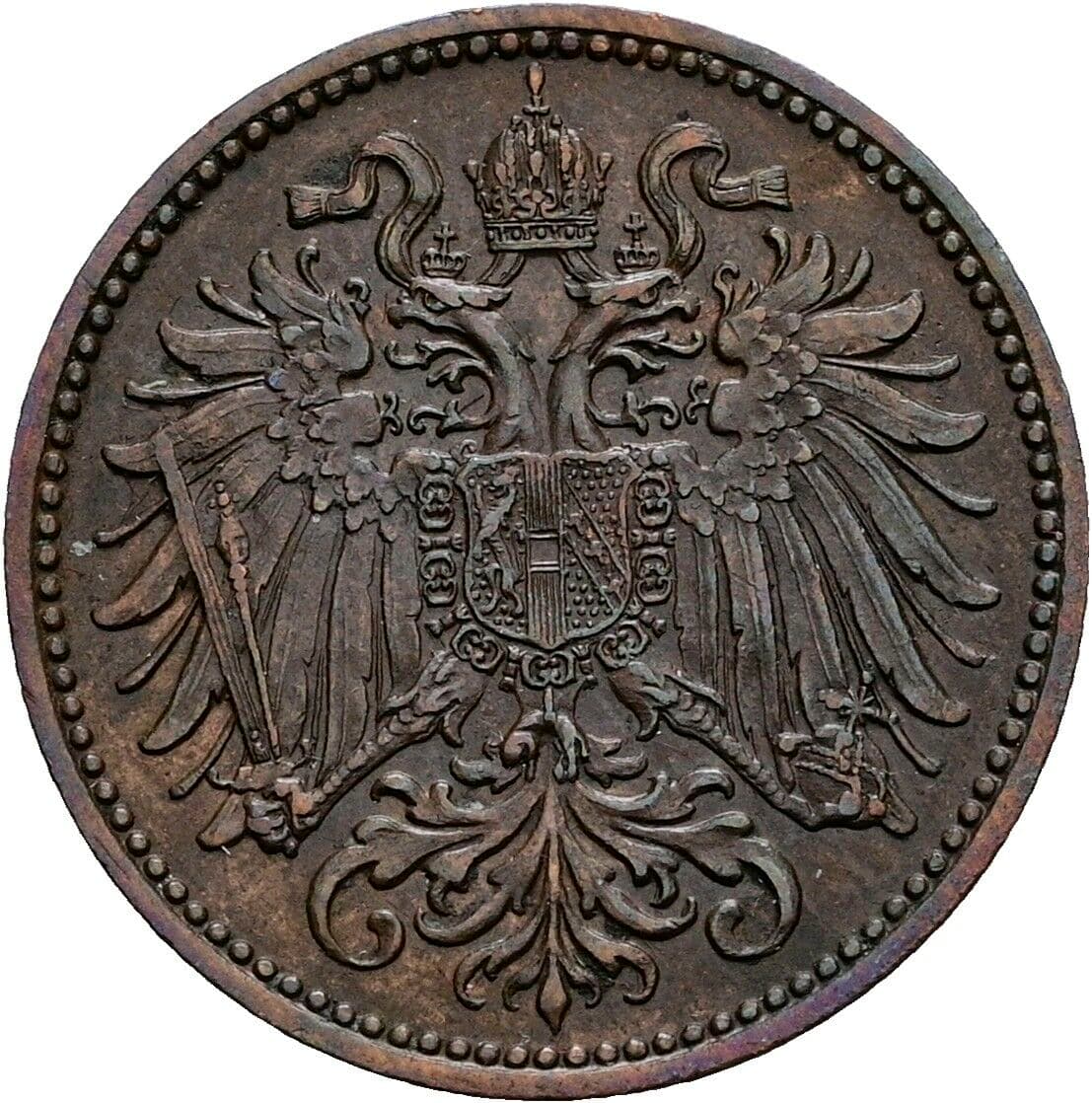 2 Heller Franz Joseph I. 1848-1916 1897 – Rückseite