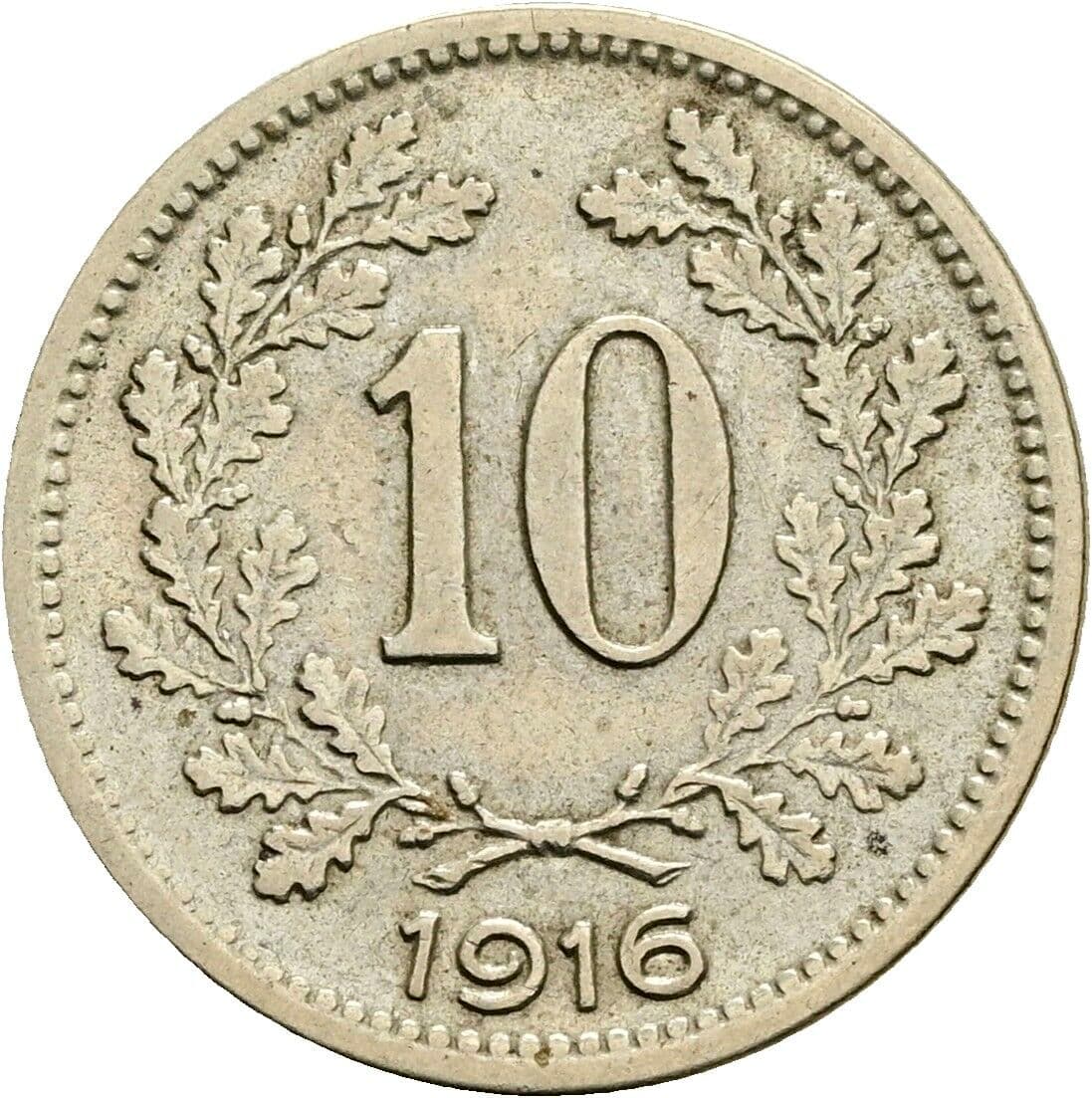 10 Heller Franz Joseph I. 1848-1916 1916 – Vorderseite