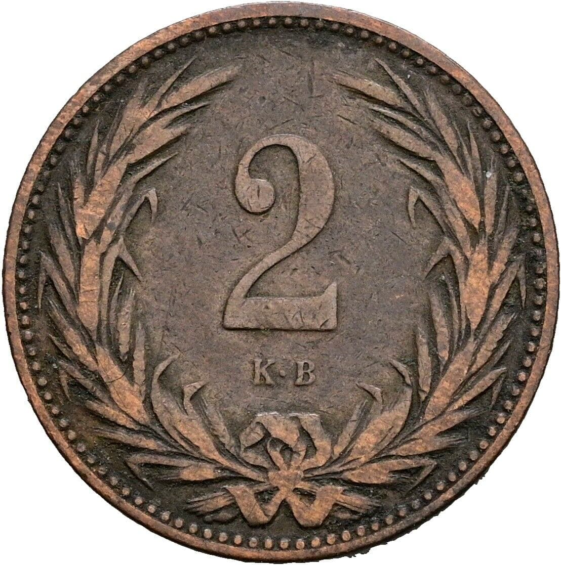 2 Filler Franz Joseph I. 1848-1916 1895 KB, Kremnitz – Vorderseite