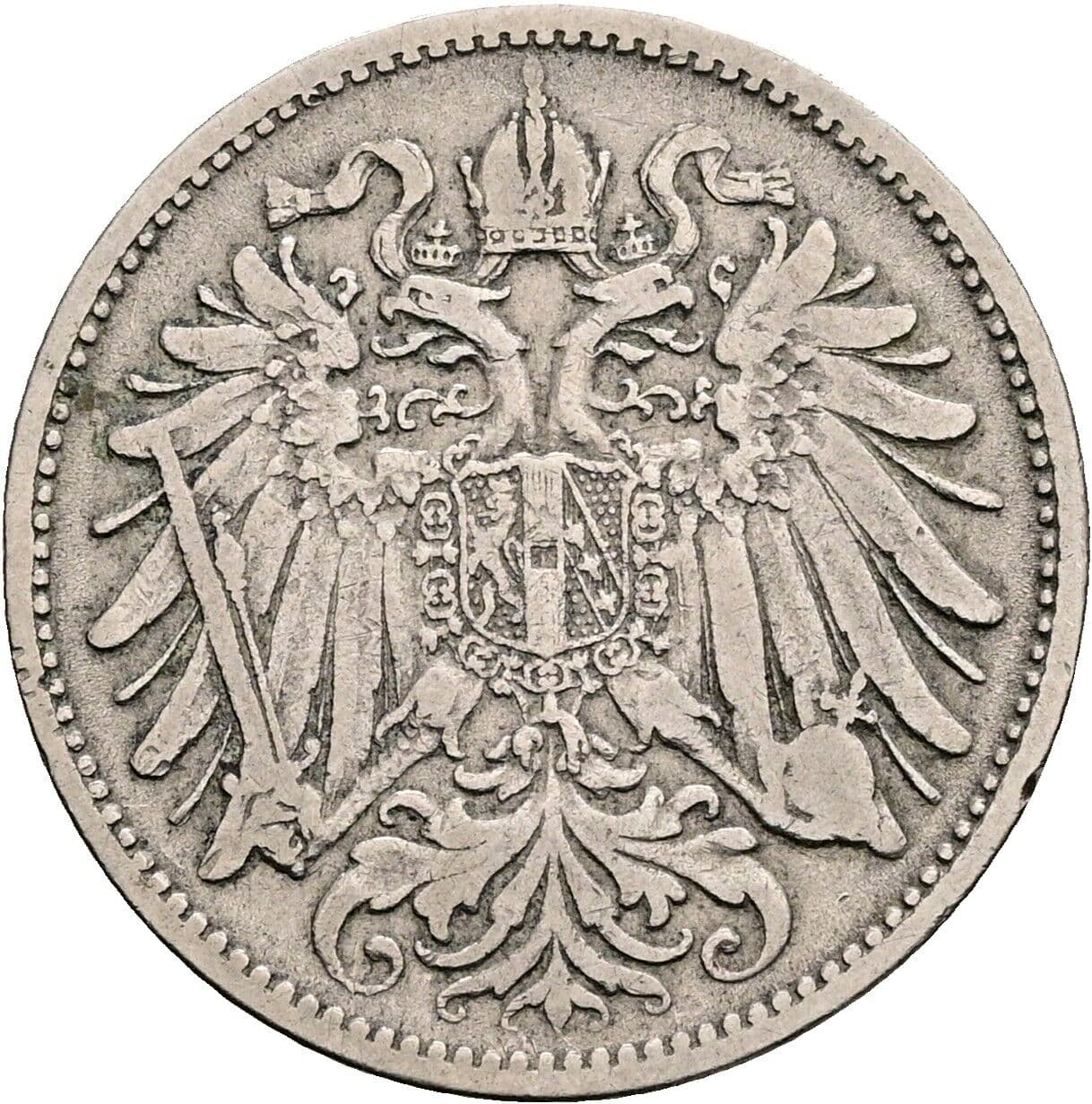 20 Heller Franz Joseph I. 1848-1916 1893 – Rückseite