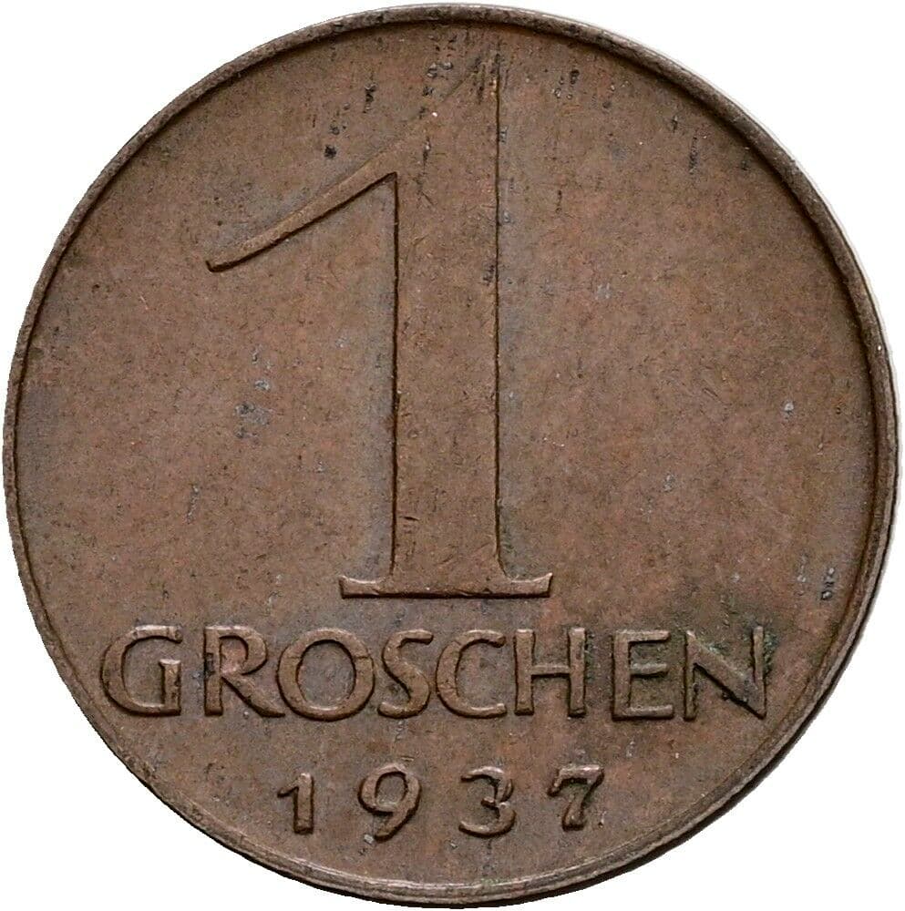 1 Groschen 1937 – Vorderseite