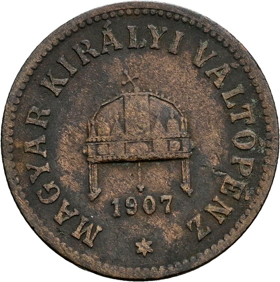 2 Filler Franz Joseph I. 1848-1916 1907 KB – Rückseite