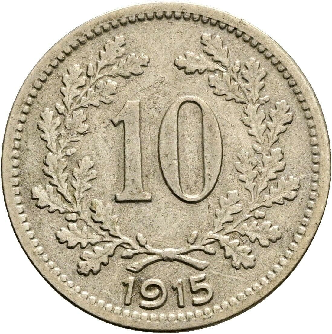 10 Heller Franz Joseph I. 1848-1916 1915 – Vorderseite