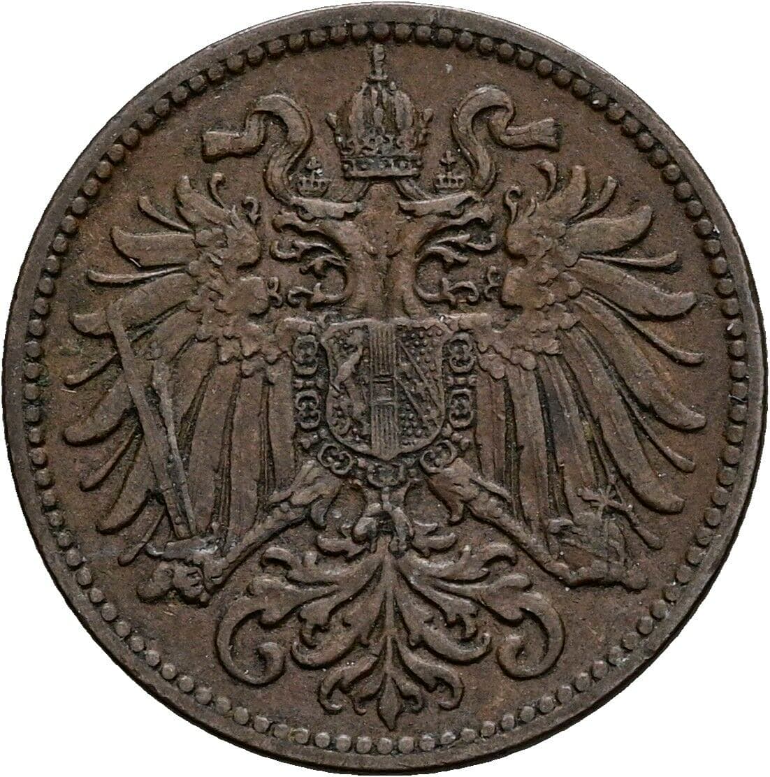 2 Heller Franz Joseph I. 1848-1916 1914 – Rückseite
