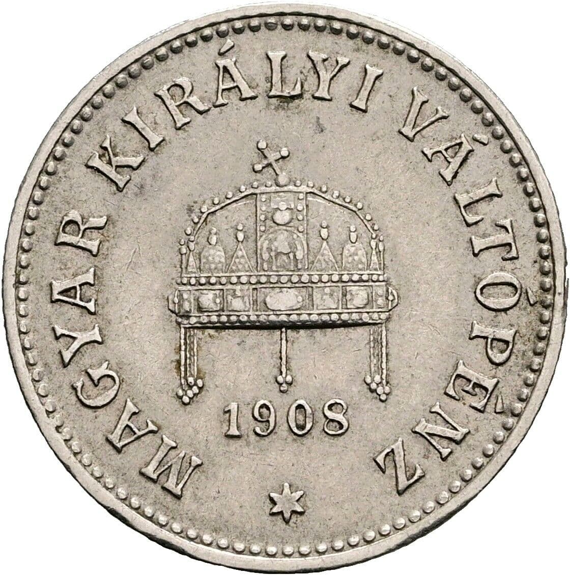 10 Filler Franz Joseph I. 1848-1916 1908 KB, Kremnitz – Rückseite