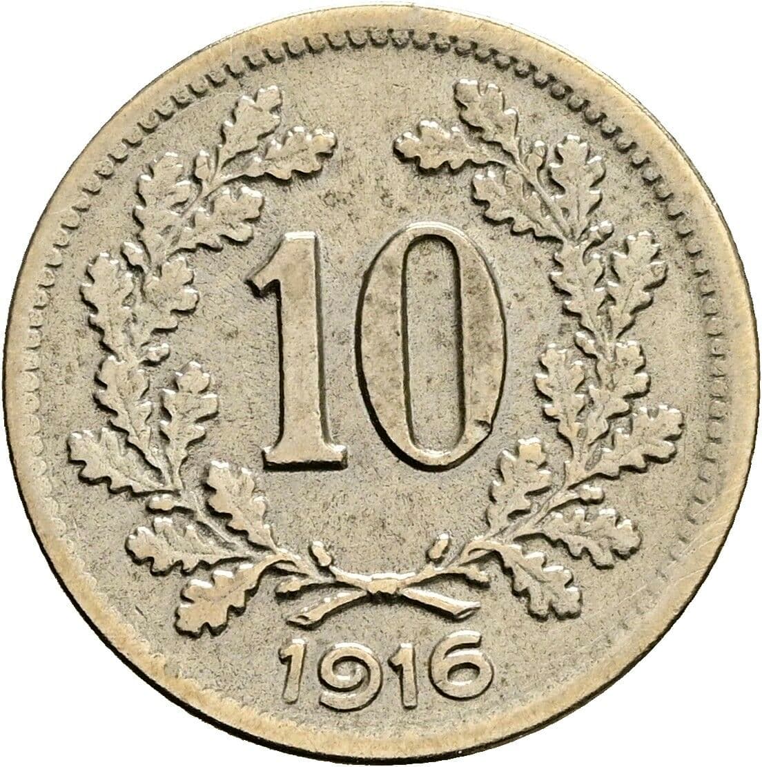 10 Heller Franz Joseph I. 1848-1916 1916 – Vorderseite