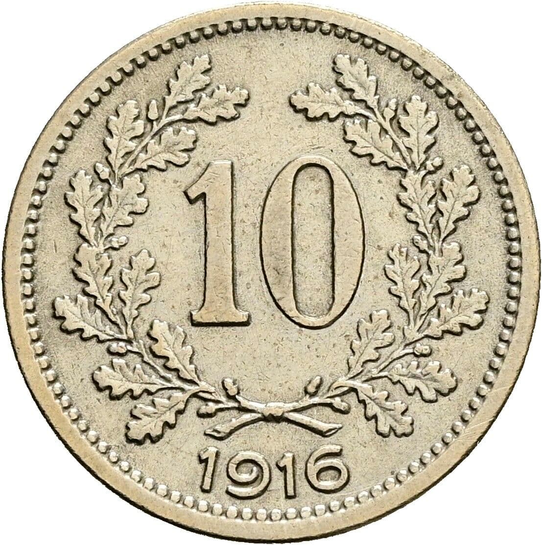 10 Heller Franz Joseph I. 1848-1916 1916 – Vorderseite