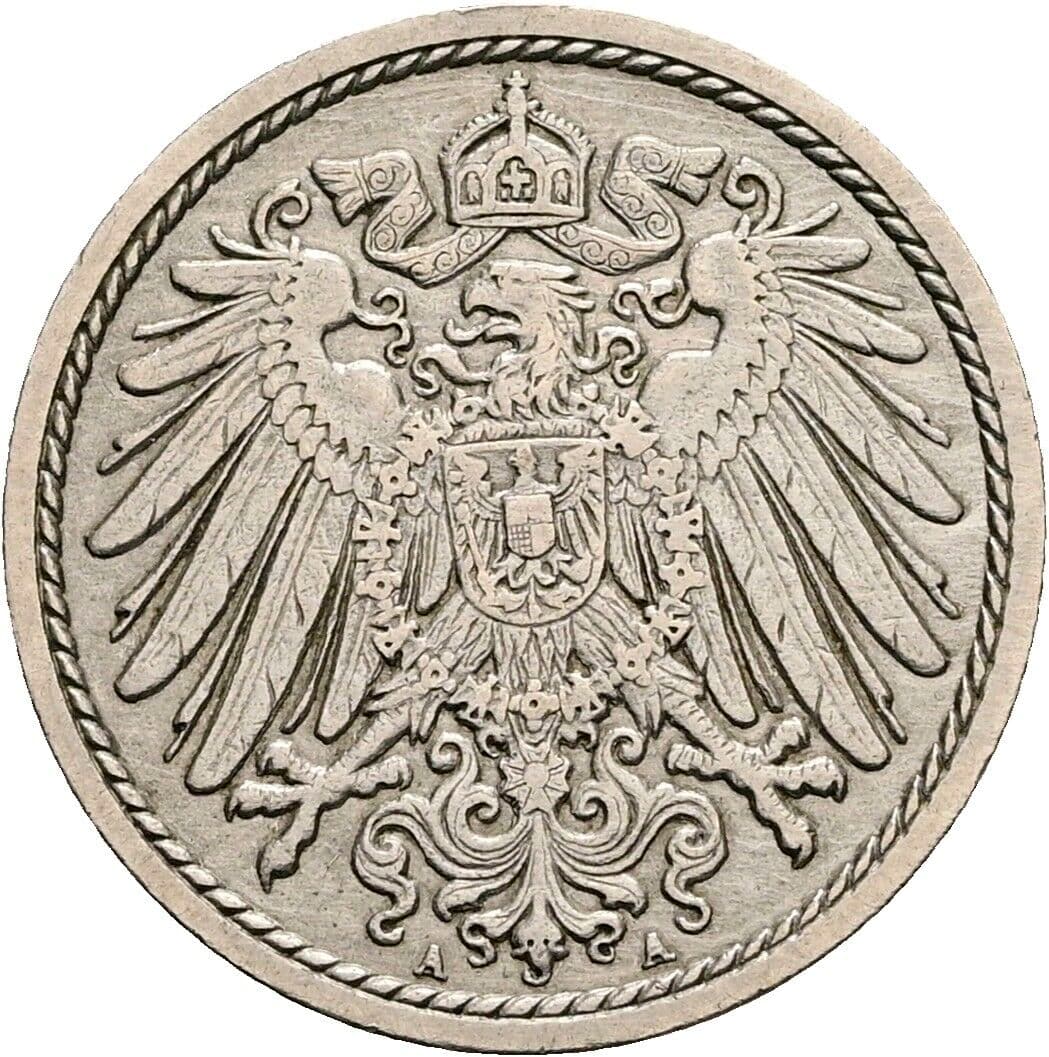 5 Pfennig 1914 A – Rückseite