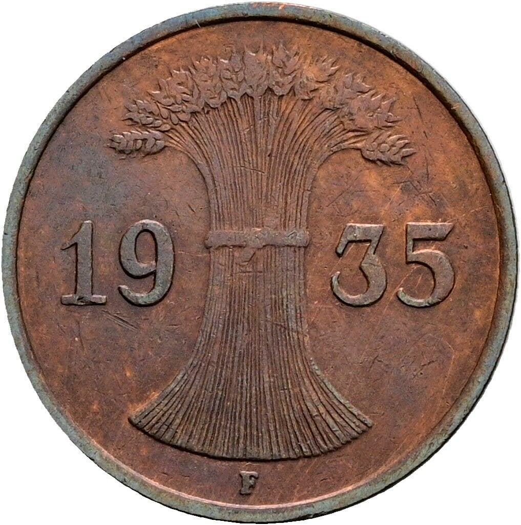 1 Reichspfennig 1935 F – Rückseite