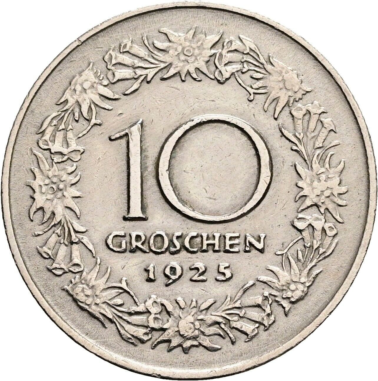 10 Groschen 1925 – Rückseite