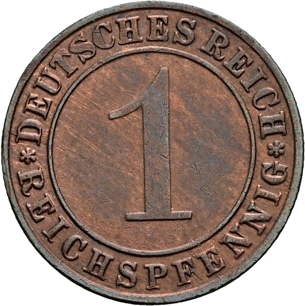 1 Reichspfennig 1936 D – Vorderseite