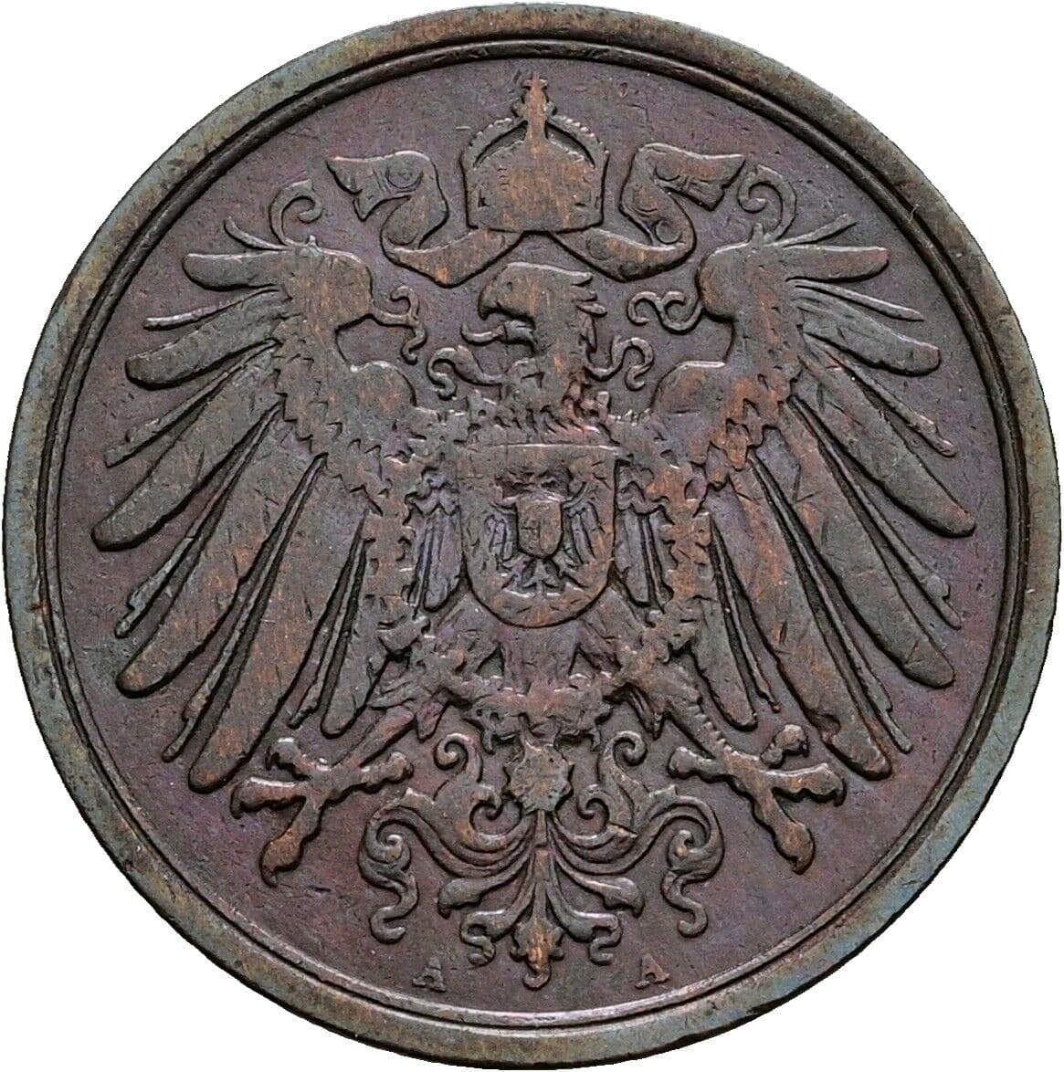 2 Pfennig 1916 A – Rückseite
