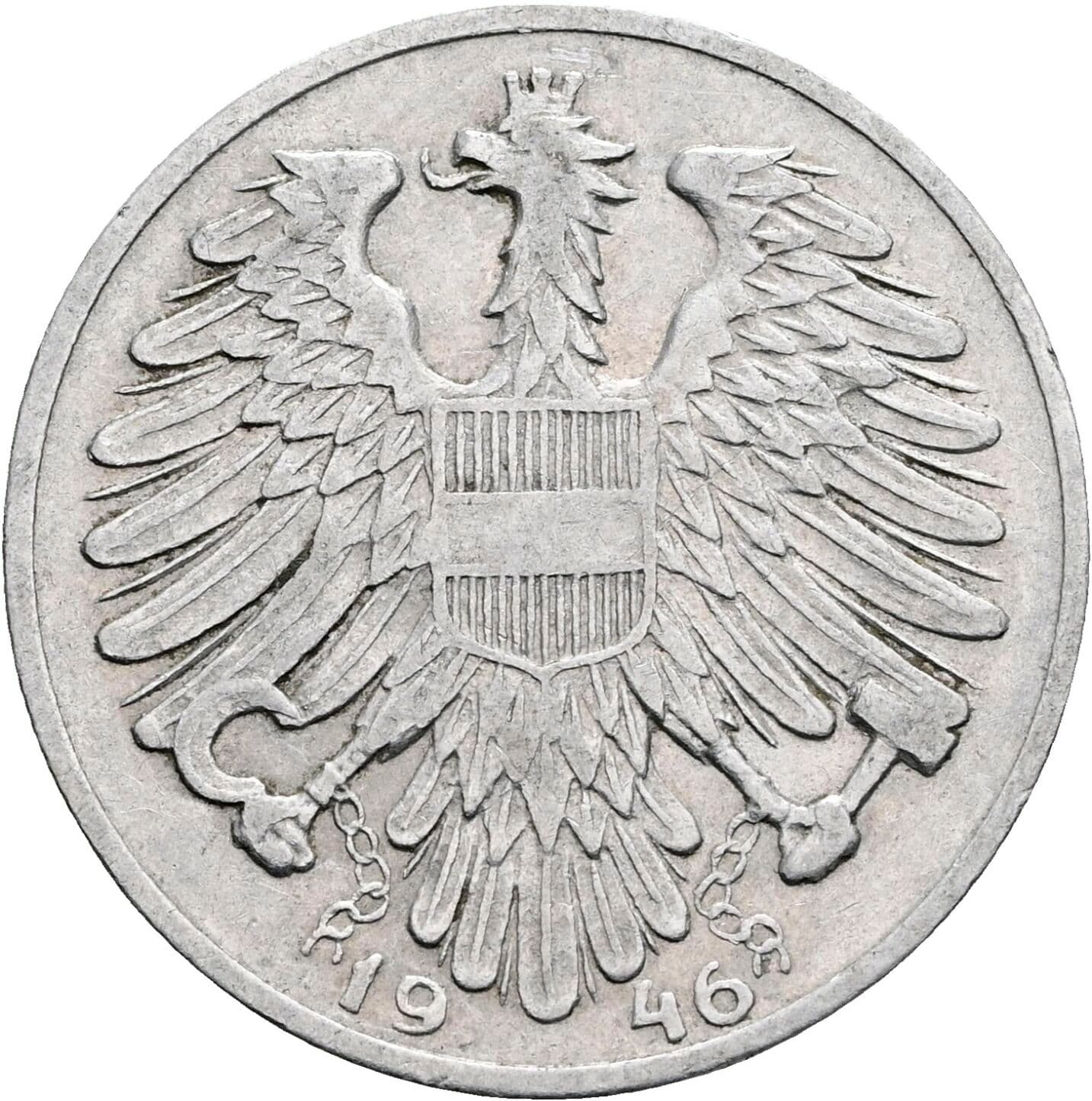 1 Schilling 1946 – Rückseite