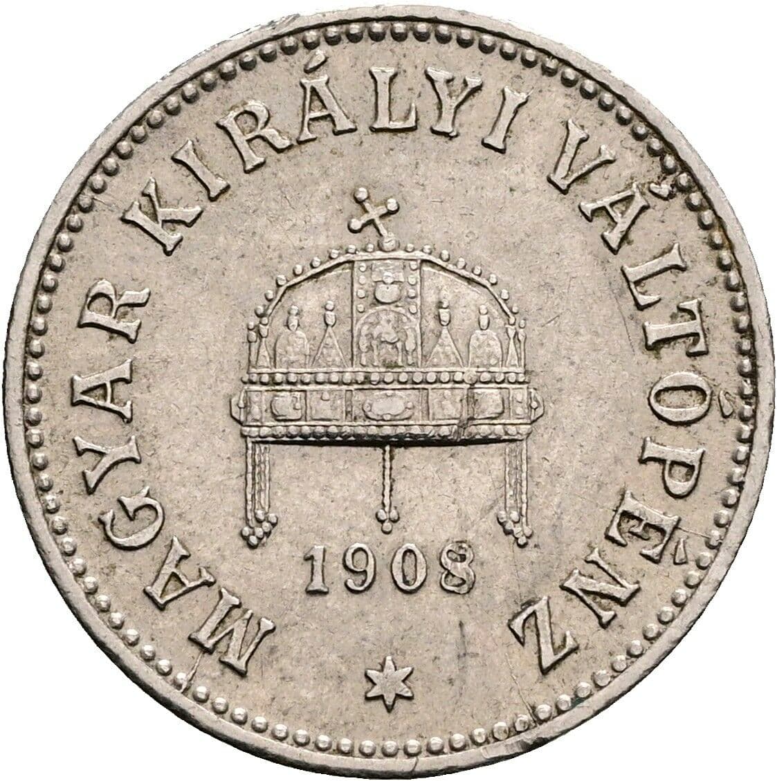 10 Filler Franz Joseph I. 1848-1916 1908 KB, Kremnitz – Rückseite