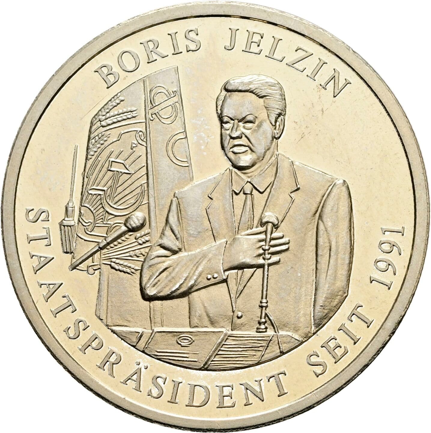 Medaille auf Boris Jelzin