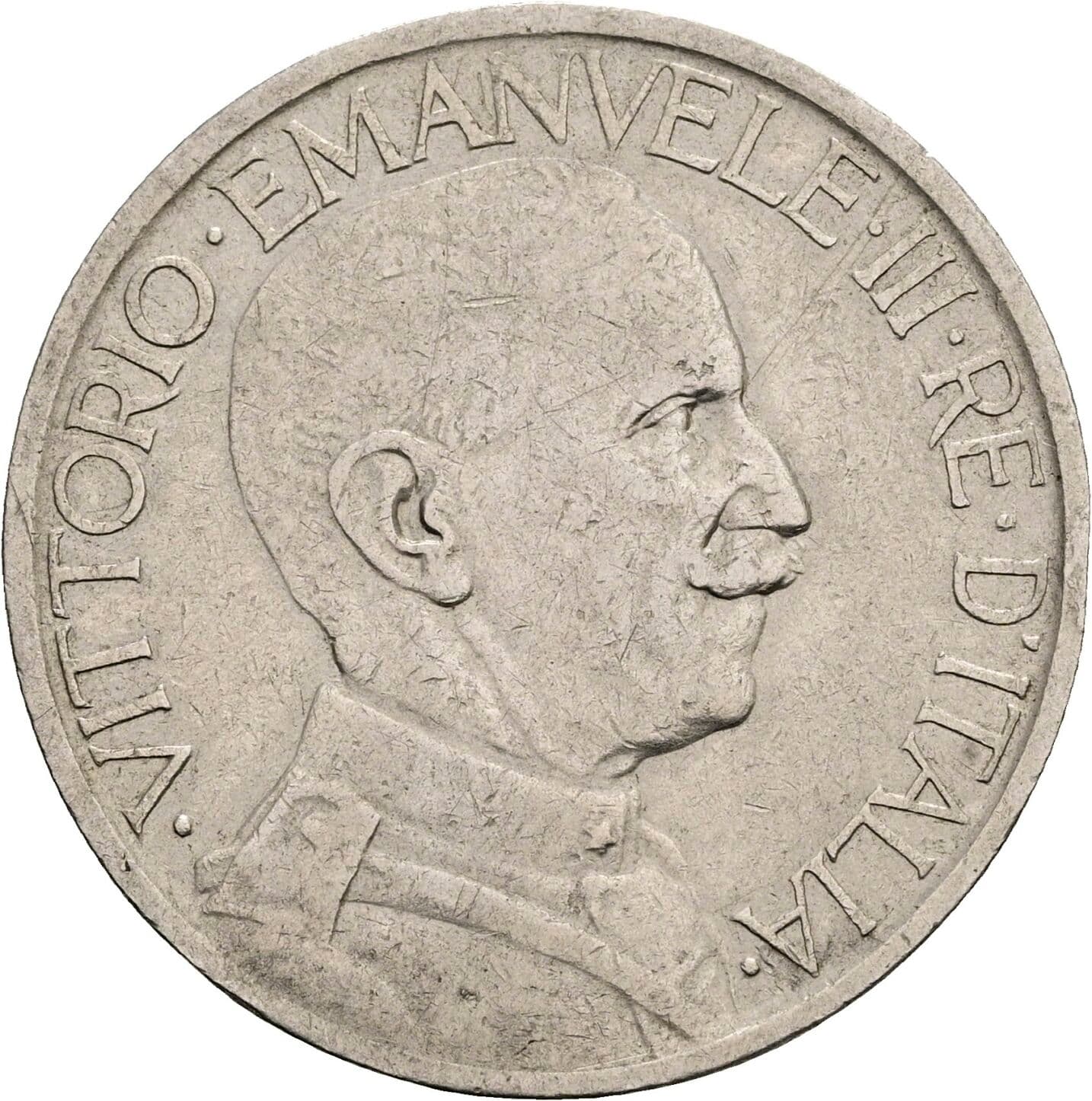 2 Lire Vittorio Emanuele III. 1900-1946 1923 – Vorderseite