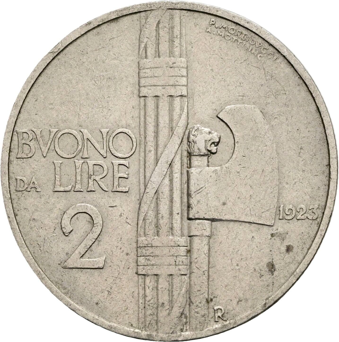 2 Lire Vittorio Emanuele III. 1900-1946 1923 – Rückseite