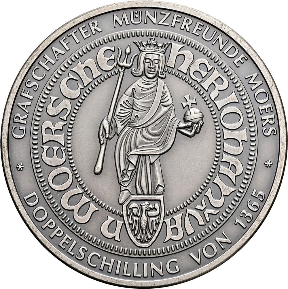 Moderne Medaille Grafschafter Münzfreunde Moers